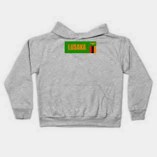 Lusaka City in Zambia Flag Kids Hoodie